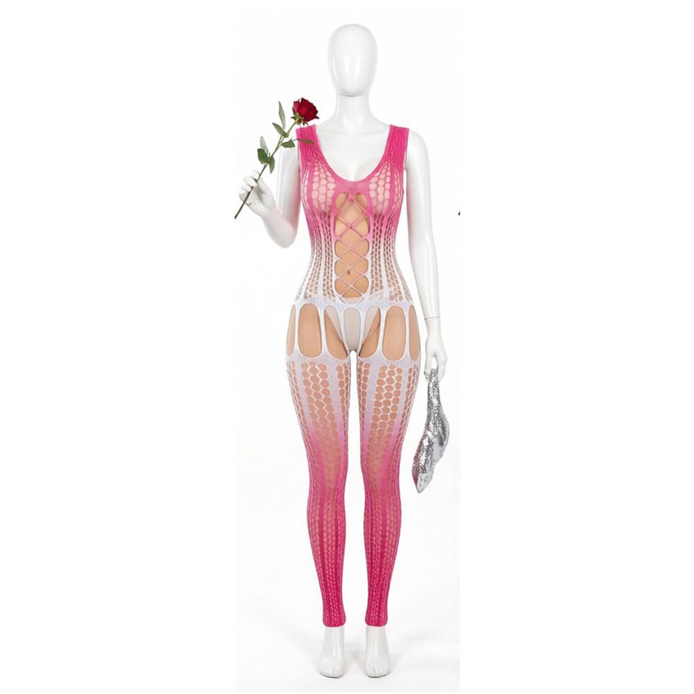 Women'S Sexy Fishnet Bodystocking Open Crotch Tights Crotchless Pantyhose Full Body Stockings Clubwear Nightwear