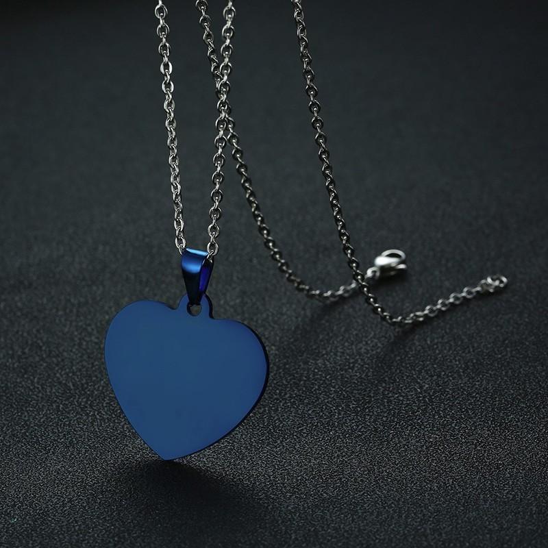 Xiaomi Vnox Simple Heart Pendants for Women Men Necklace Plain Stainless Steel Choker Classic Unisex Jewelry