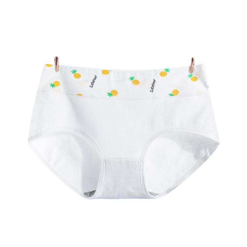 

Женское нижнее белье большого размера с высокой талией и принтом, облегающее положение и дышащие бесшовные треугольные брюки для девочек M