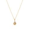 Elegant Water Drop Pendant Necklace 18K Gold Titanium Steel Water Drop Crystal Zircon Necklace for Women