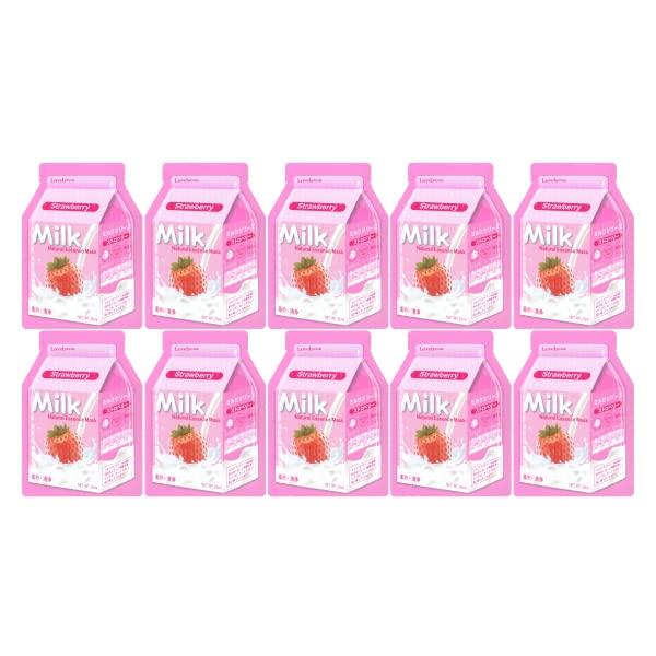 

Strawberry Milk Natural Essence Mask of [Let s Skin] [Set 10]