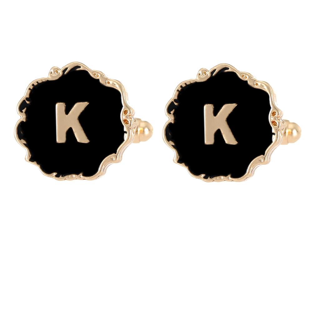 Mens Classic 26 Alphabet Initial Letter Cufflinks A B C D E F G H I J K L M N O P Q R S T U Sleeve ButtonV W X Y Z