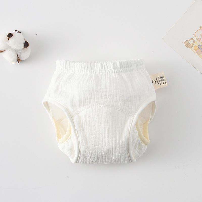 Korean Style Winged Baby Gauze Pull-up Pants: Pure Cotton Diaper Cover & Training Pants