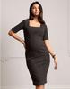 Business Casual Dress Stretch Tweed Maternity Dress MARIBELLE Black [Serafin] Women's