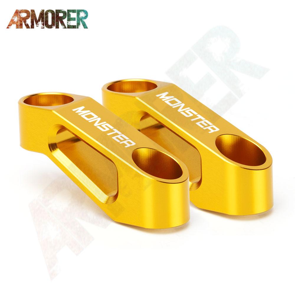 Motorcycle Accessories For Ducati Monster Diesel Monster 796 696 659 821 1200 Rearview Mirrors Extension Riser Extend