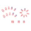 24 stycken Soft Girl Rouge Manikyrtillbehör Söt Molnvit och Mjuk Bärbar Nageltillbehör Medium Platt Huvud Nageltillbehör