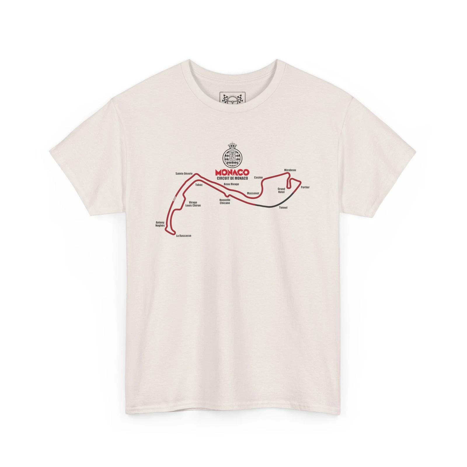 

Monaco GP Circuit Map T-Shirt - Street Race Track Tee - Formula Racing Fans Gift L