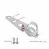 1 Pair Stainless Steel Motorcycle Hdlight Bracket Fork Small Mount Stand Support (Black)