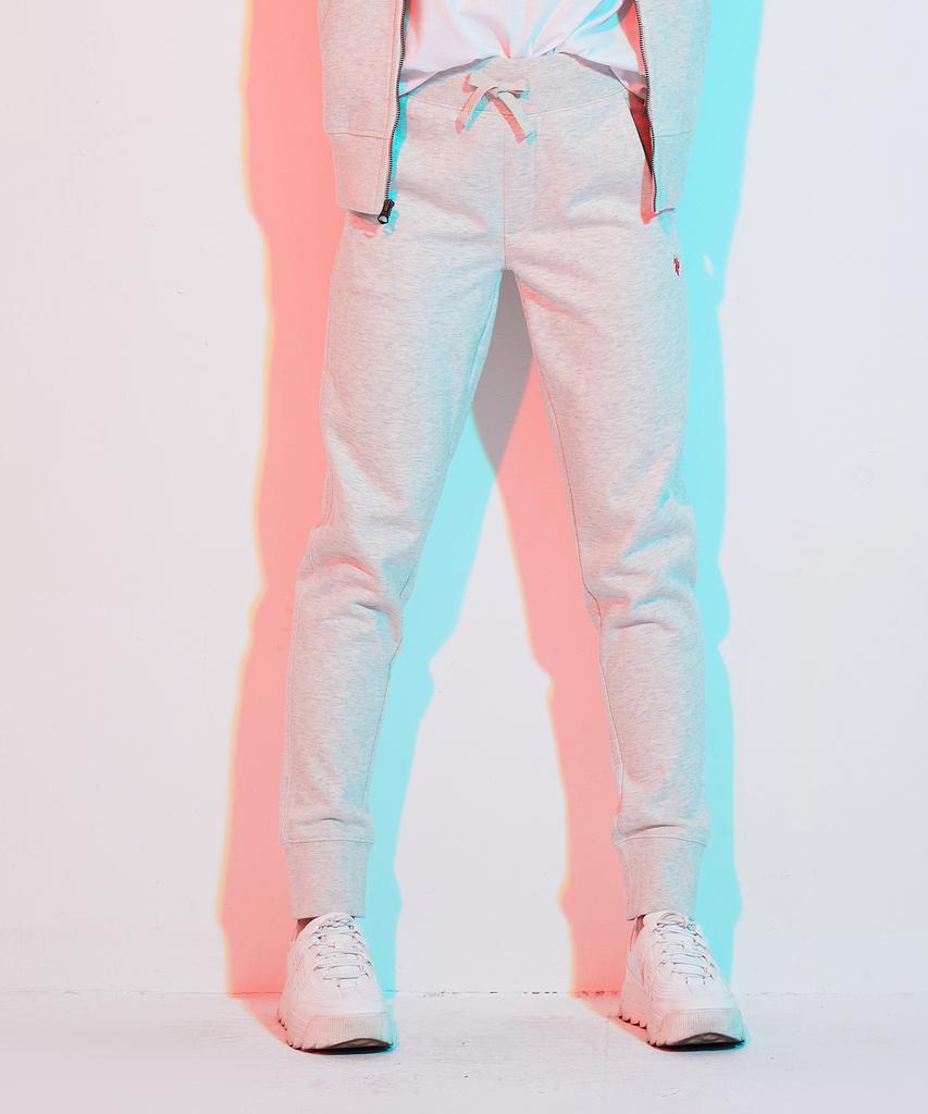 USPOLOASSN Cotton Blend Brushed Jogger Pants_Oatmeal