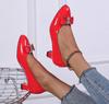 2025 Spring New Women's Leather Shoes Fashion Professional High Heels Black Red Shallow Mouth Comfortable Work Office Shoes34-43