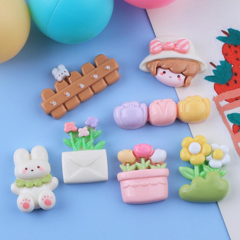 Cute Garden Cartoon Resin Hair Clips DIY Accessories