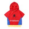 Unisex Kids Short Sleeve Hero Hoodie with Bat and Spider Mask Design