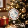 Taijitu Holiday Ornament with Winter Motifs Flat 2D Flat Acrylic Pendant for Mantels, Entryways, and Indoor Seasonal Display