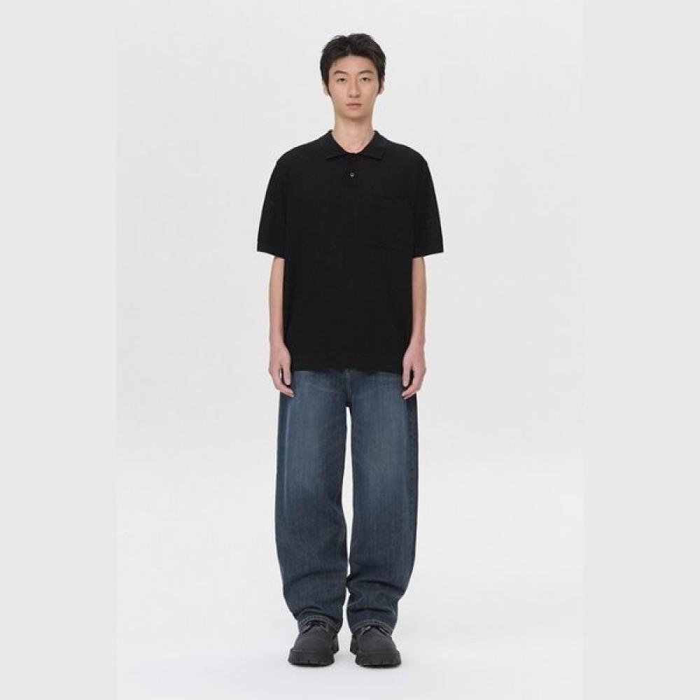 Customellow Black Texture Knit Sweater C9wam26411bkx
