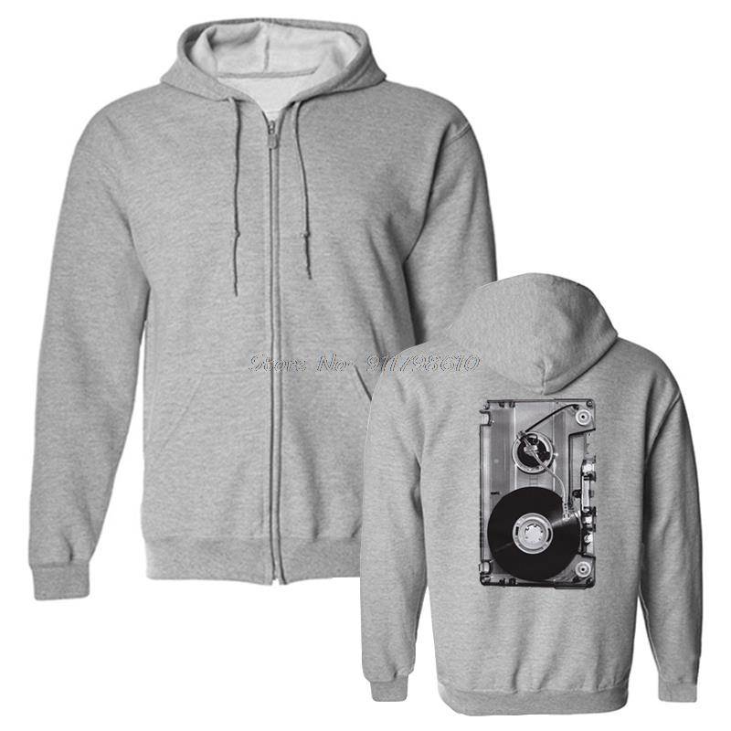 Tape Cassette Vinyl Player 1210 Dj Party Rave Goa Techno hoodie Men Hooded Fleece Hoodies Sweatshirt Streetwear Harajuku