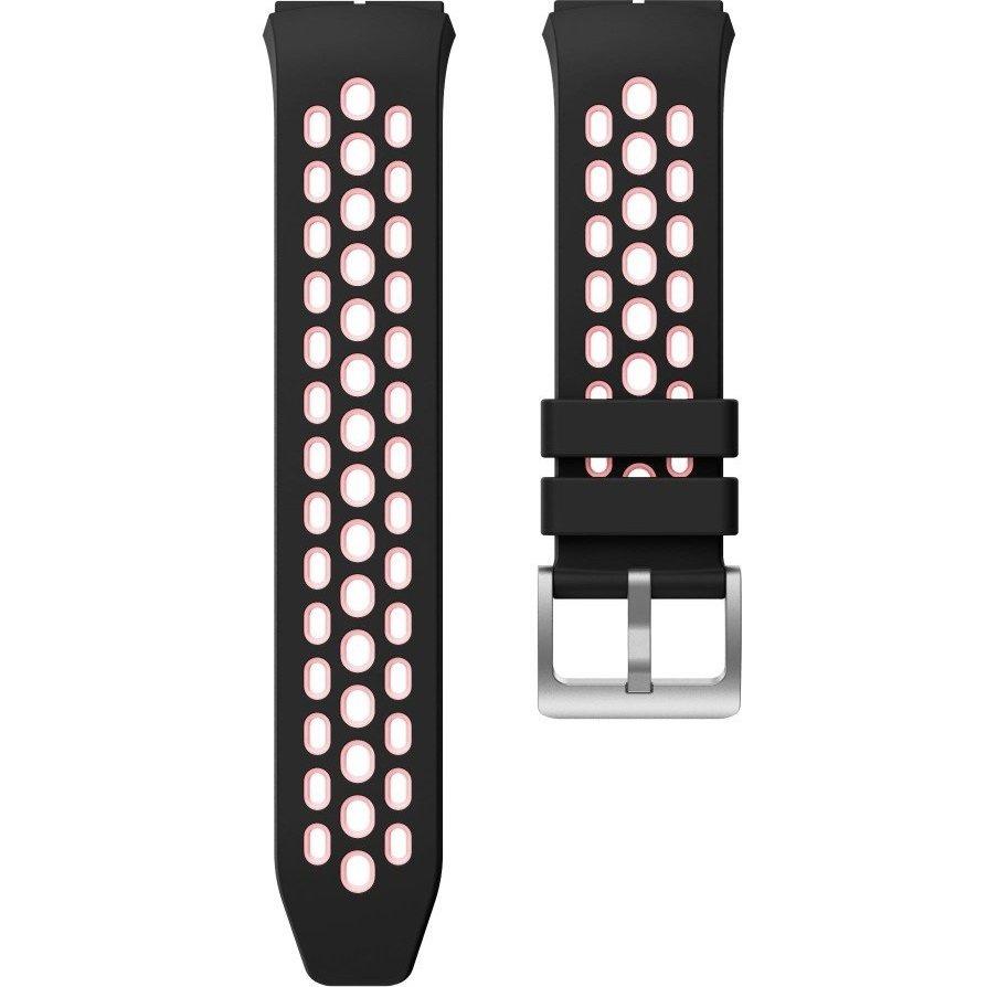Silicone Strap for Huawei Watch GT 2e, Black / Pink