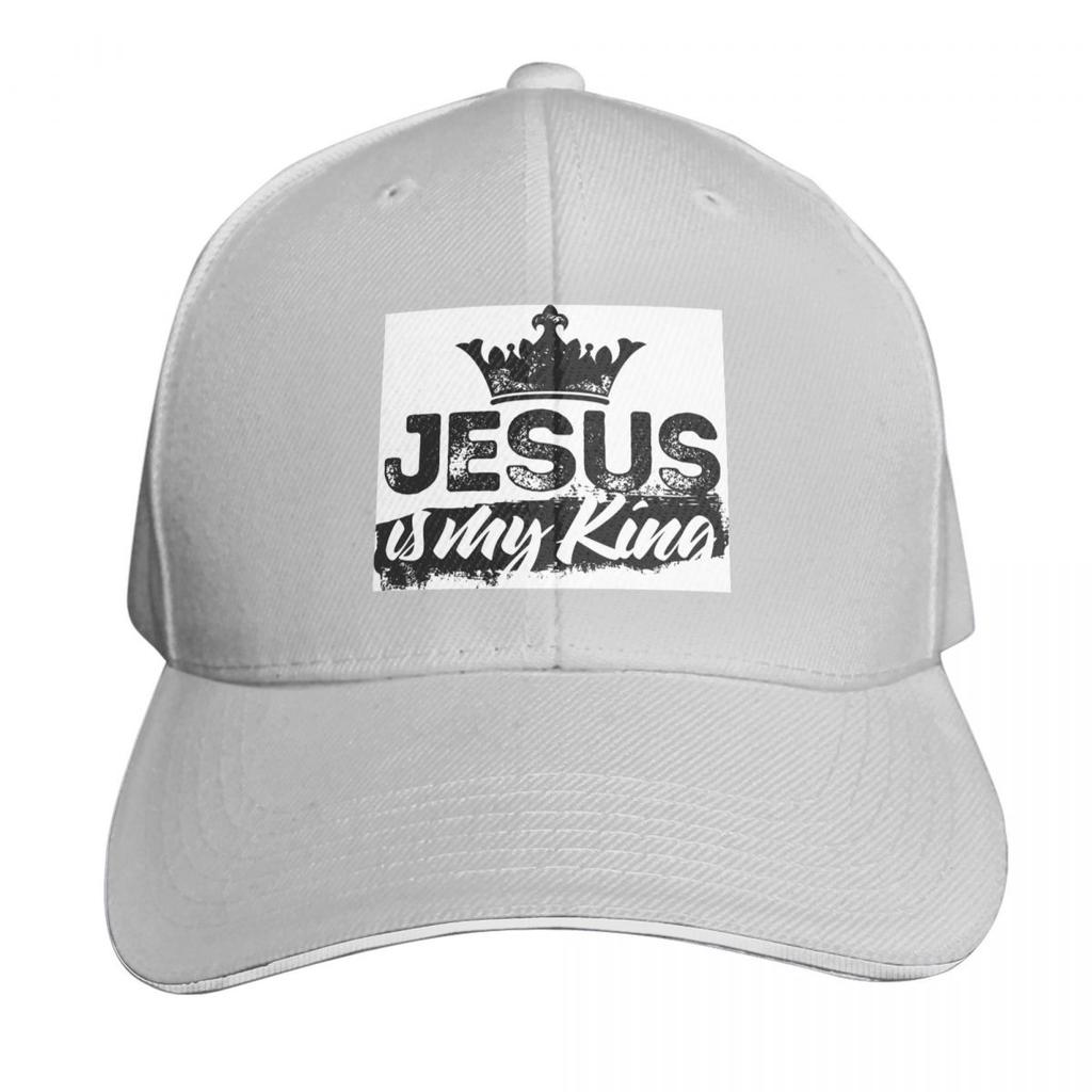 Jesus Is My King Christian Faith Catholic Cap Fashion Casual Baseball Caps Adjustable Hat Hip Hop Summer Unisex Baseball Hats