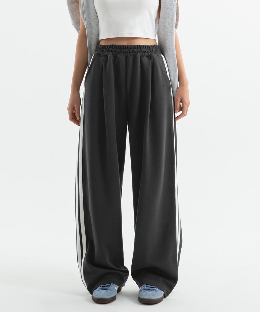 BRENSON Line Track One-Pleat Wide Sweatpants ( 4 Colors )