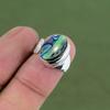Abalone Muschel Ring 925 Sterling Silber Ring Handgefertigt Einzigartiger Schmuck Zarter Edelsteinring Geschenk für Sie Geburtssteinring Erhältlich in Ringgröße