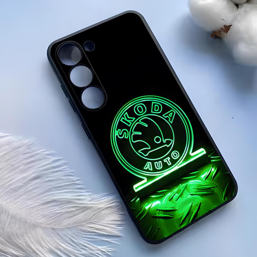 Design Super Mașină - Husă Telefon Skoda Pentru Samsung S25 Ultra S24 S23 S22 S21 S20 Plus Fe Galaxy A54 A53 A34 A25 Husă Silicon
