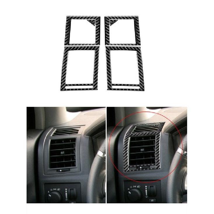 6Pcs For 2008-2010 Chrysler 300 Carbon Fiber Interior Side Air Vent Cover Trim