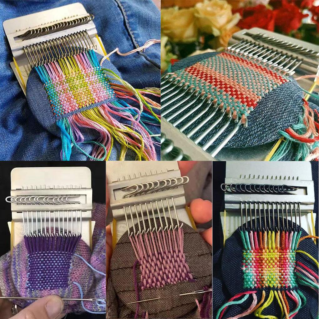 Mending Loom Kit Adults DIY Craft Loom Kit Adults Clothes Pants Socks Mending Weaving Machine Portable Handicraft Tool