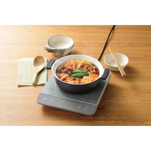 Kakusee KG-03 Tabletop Pot, 28cm, Serves 4-5 People, Baked Finish, Double-Handled, Gas Stove Compatible, Ceramic Coating, Non-Stick, Lightweight, Mode