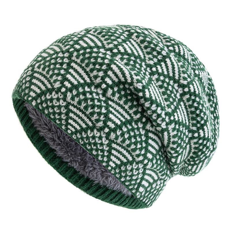 

Новые женские зимние шапки женские объемные шапки бини с плюшевой подкладкой теплые вязаные шапки 55cm-60cm чёрный