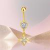 Gaibei Trendy Star Bow Navel Ring for Girls