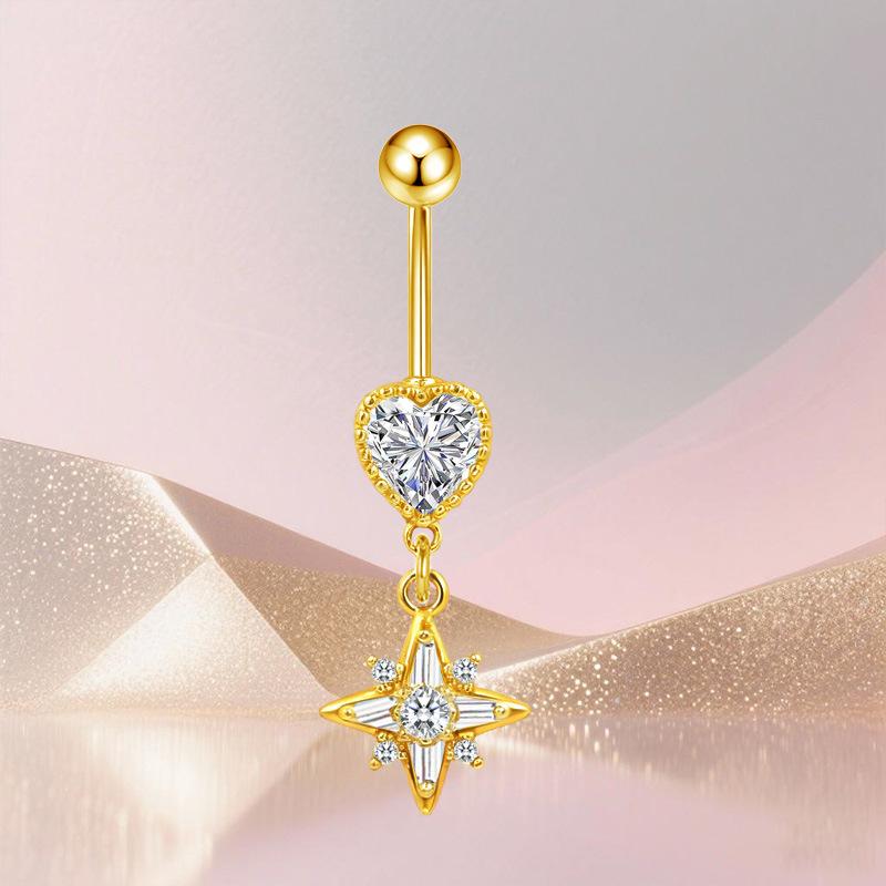 Gaibei Trendy Star Bow Navel Ring for Girls