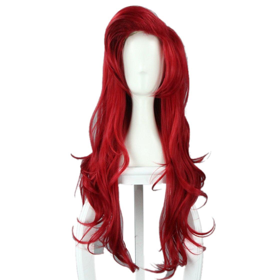 

cnstone Косплей Русалки Кудрявые Волосы Хэллоуин Косплей Театральный Универсальный Размер Парик, Парик в стиле Ариэль Термостойкий, Парик, Парик, Костюм, Костюм,