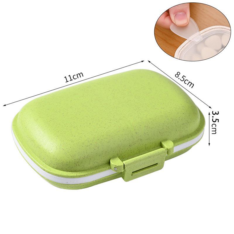 

Popular 8-Grid Moisture-Proof Weekly Pill Organizer - Portable, Sealed, Wheat Medicine Box Wheat Pink