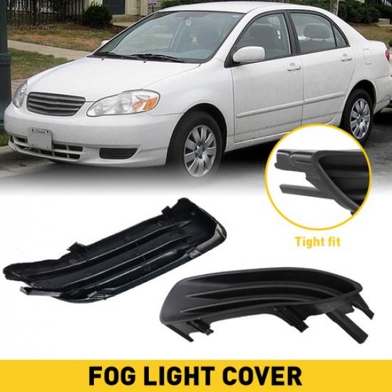 

Side Fog Light Cover Set ABS Black Fit For 2003-2004 Toyota Corolla Pair EOOH