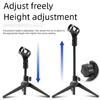 Foldable Microphone Stand Tripod Holder With Stable Base Supports 1.5kg Weight For Professional Voice Recording