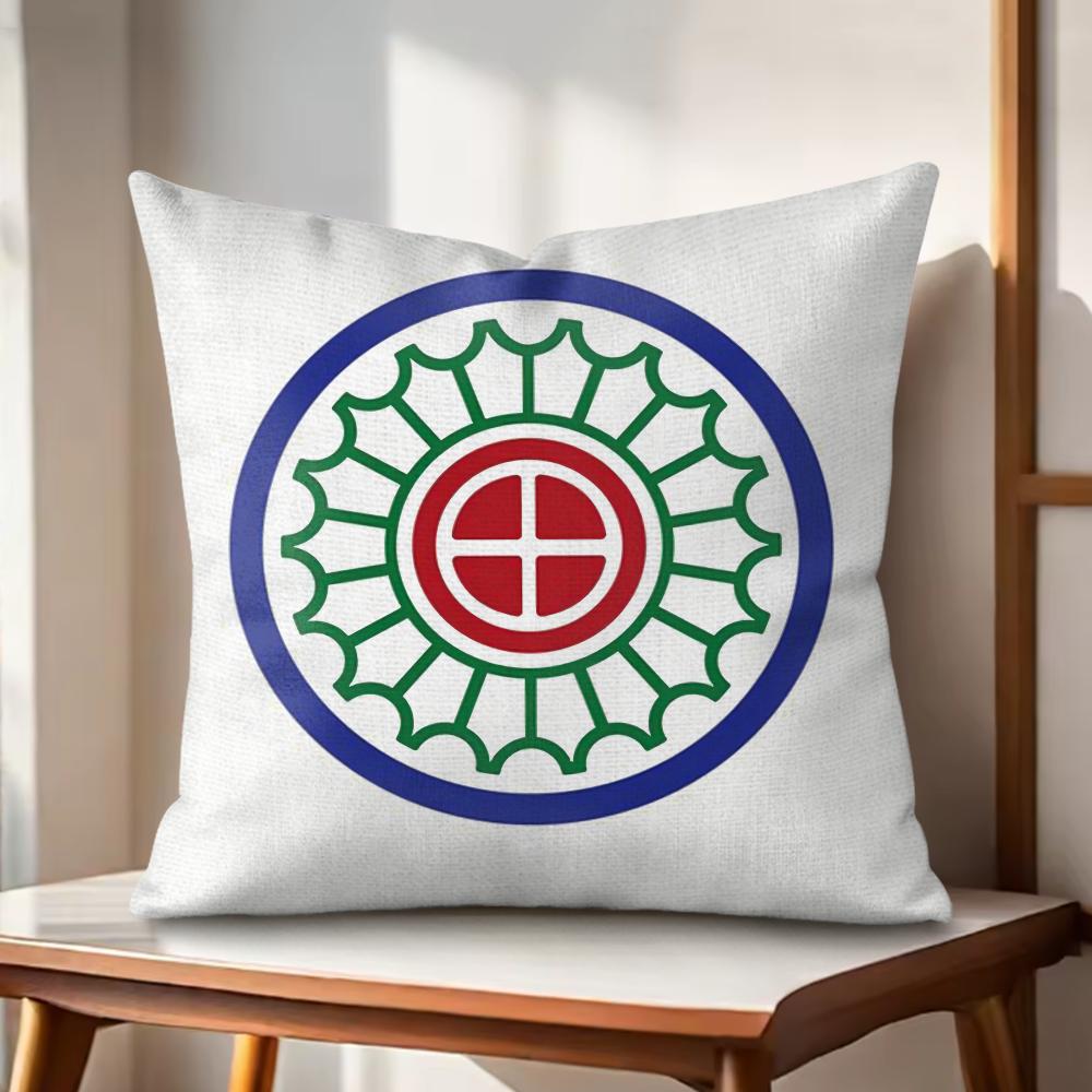 Fun Mahjong Cushion Cover Natural Linen Organic Fabric DoubleSided Printing Couch Pillow Covers Home Decor