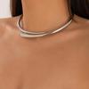 Personalized Spring Open Necklaces Bangles Rings Set For Women Punk Geometric Gold Silver Color Metal New Hip Hop Jewelry Set