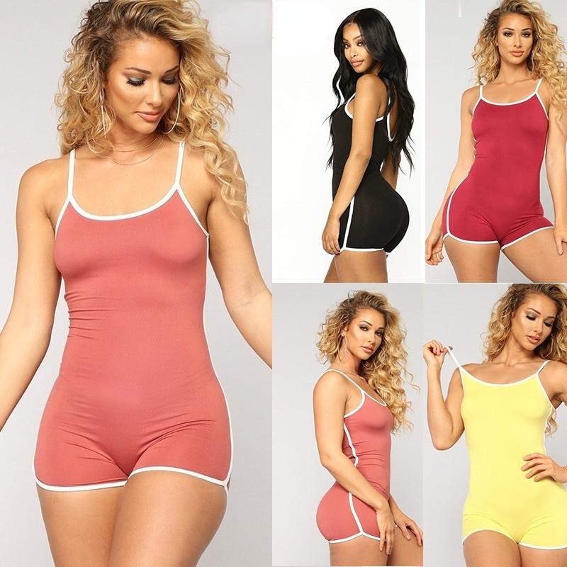 

Женщины Комбинезон Тонкий Безрукавники Короткое ТелоКон Комбинезоны Женский Боди