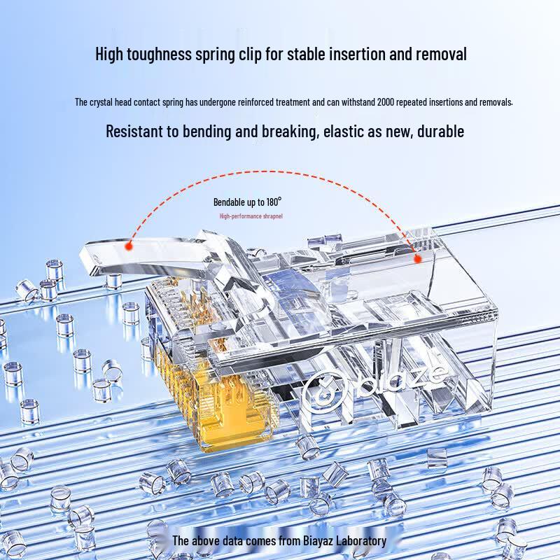 BIAZE Cat5e RJ45 Pass-Through Connectors