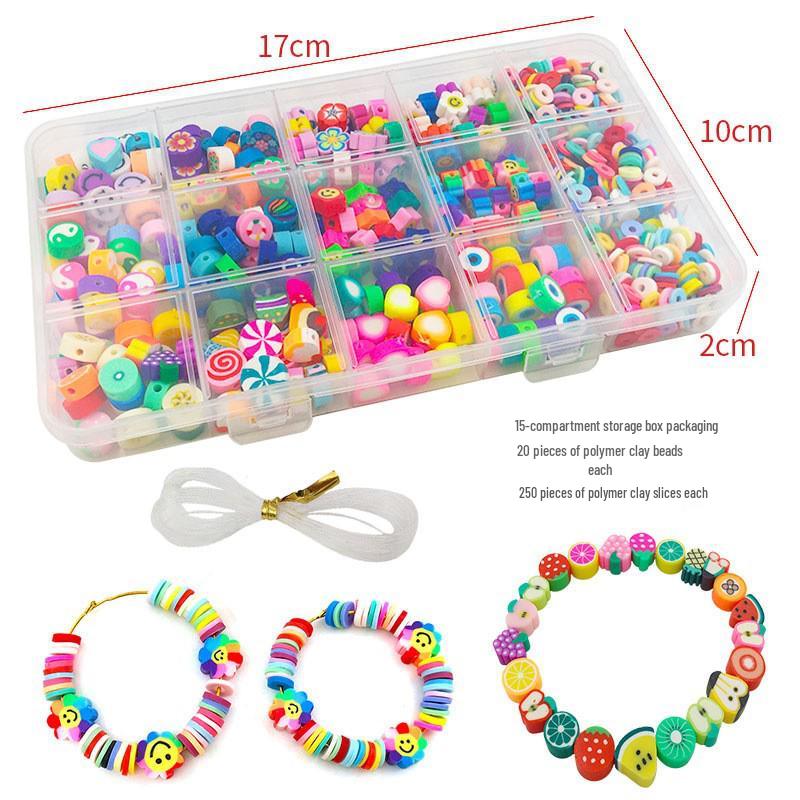 Colorful Polymer Clay Beads DIY Set: Straight Hole Fruit Beads for Bohemian Jewelry Accessories
