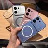 Metallic Finish Magnetic TPU Phone Case for OPPO Reno13 5G Shockproof Matte Soft Cover