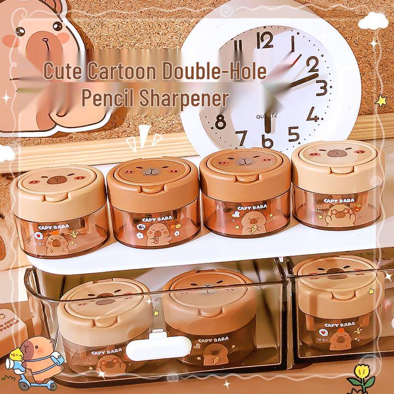 Taille-crayon Mini Double Trou Dessin Animé Capybara