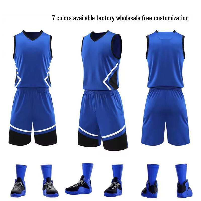 Customizable Men's Basketball Team Uniforms with Number Printing