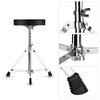 Universal Drum Throne Round Padded Drum Seat Stool Single-braced Stainless Steel Legs Anti-slip 5