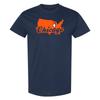 Chicago USA Script - Football Team Colors Sports T-Shirt - Navy