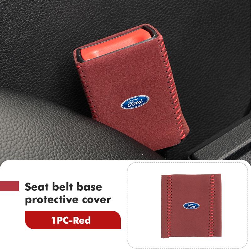 For Ford Car Seat Belt Buckle Clip Protector Suede Anti-Scratch Cover Auto Accessories Escort KA Flex Everest KA Expedition