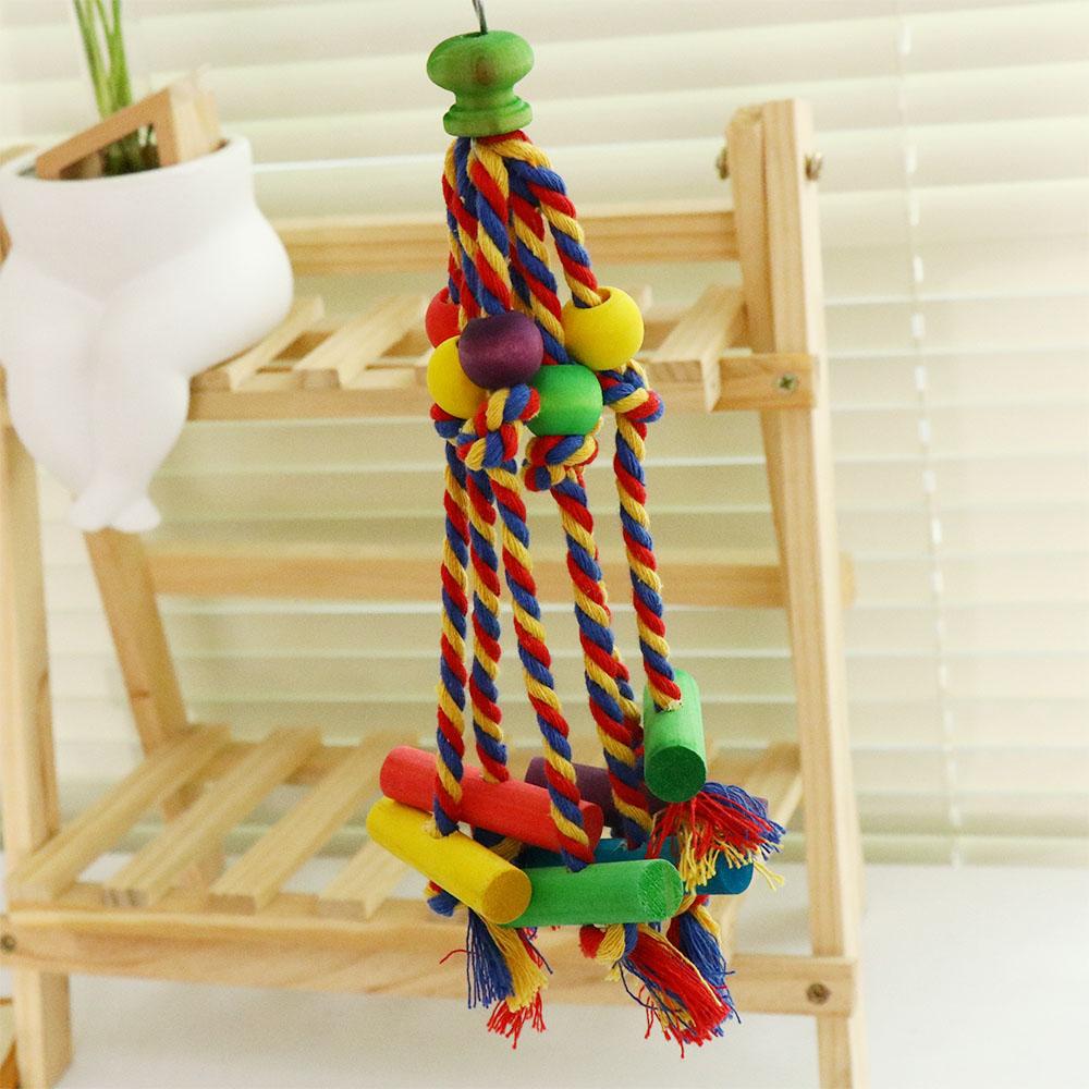 Hanging Wear-resisting Bird Climbing Ladder Parrot Chew Toy Bird Tearing Toys Bird Rope Perches