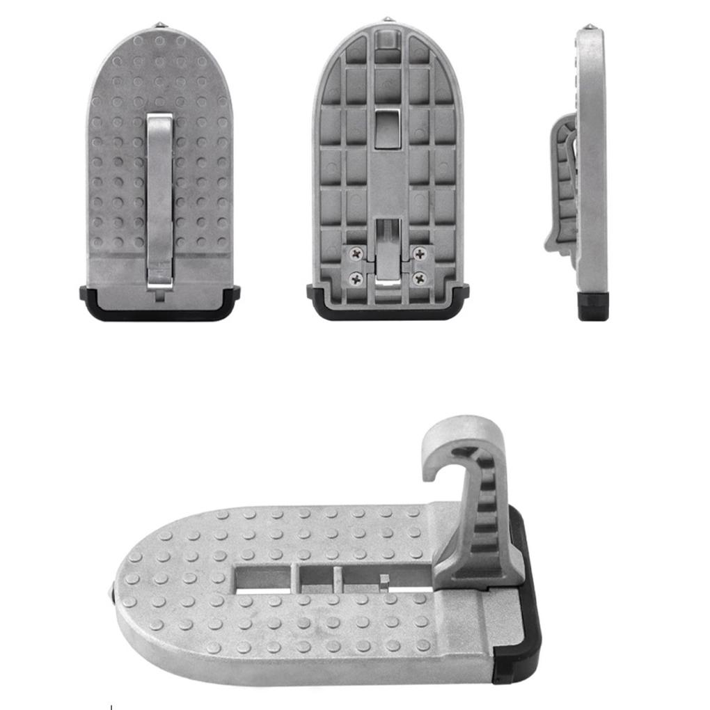 Universal Foldable Car Roof Rack Step Car Door Step Multifunction Latch Hook Auxiliary Foot Pedal Aluminium Alloy Safety Hammer