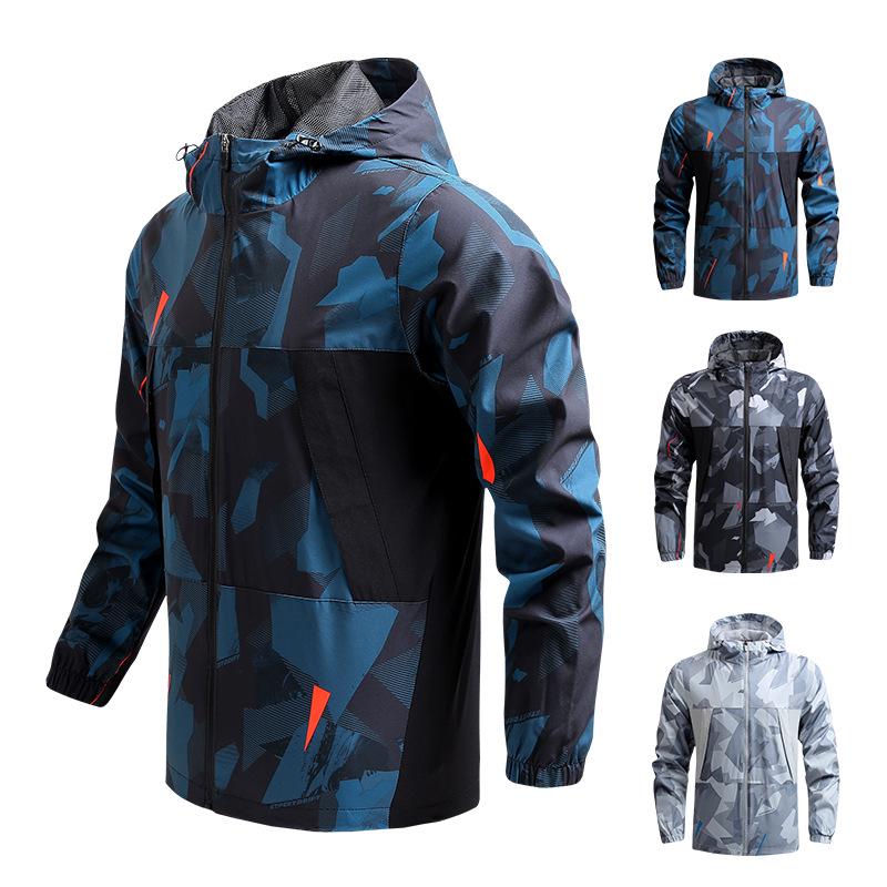 Men's Quick-Dry Hooded Windbreaker - Spring/Autumn, Lightweight, Casual, Outdoor Sports Jacket