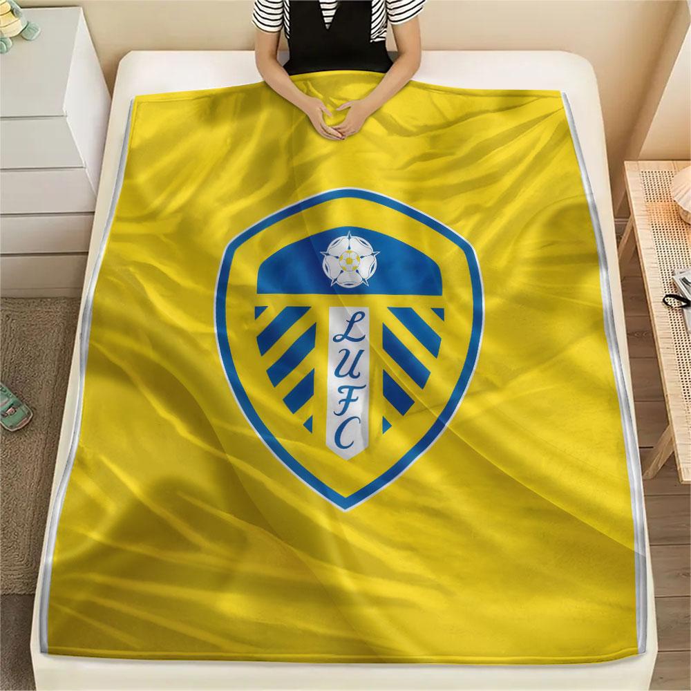 1PC Leeds United Patterned Flannel Blanket Suitable For All Seasons for Home Decor Warmth and Comfort Gifts Holiday Present