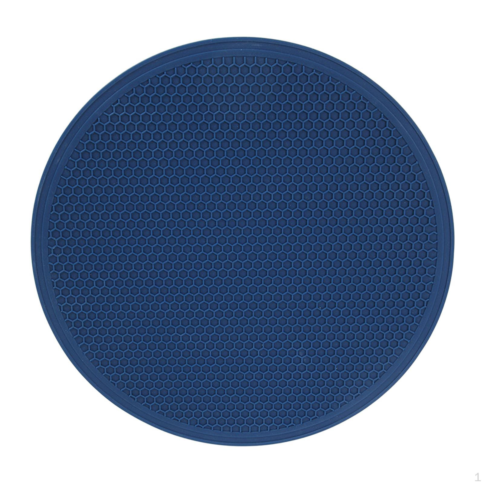 Flexible Silicone Oven Mat for Kitchen Pot Rest and Utensil Holder синий